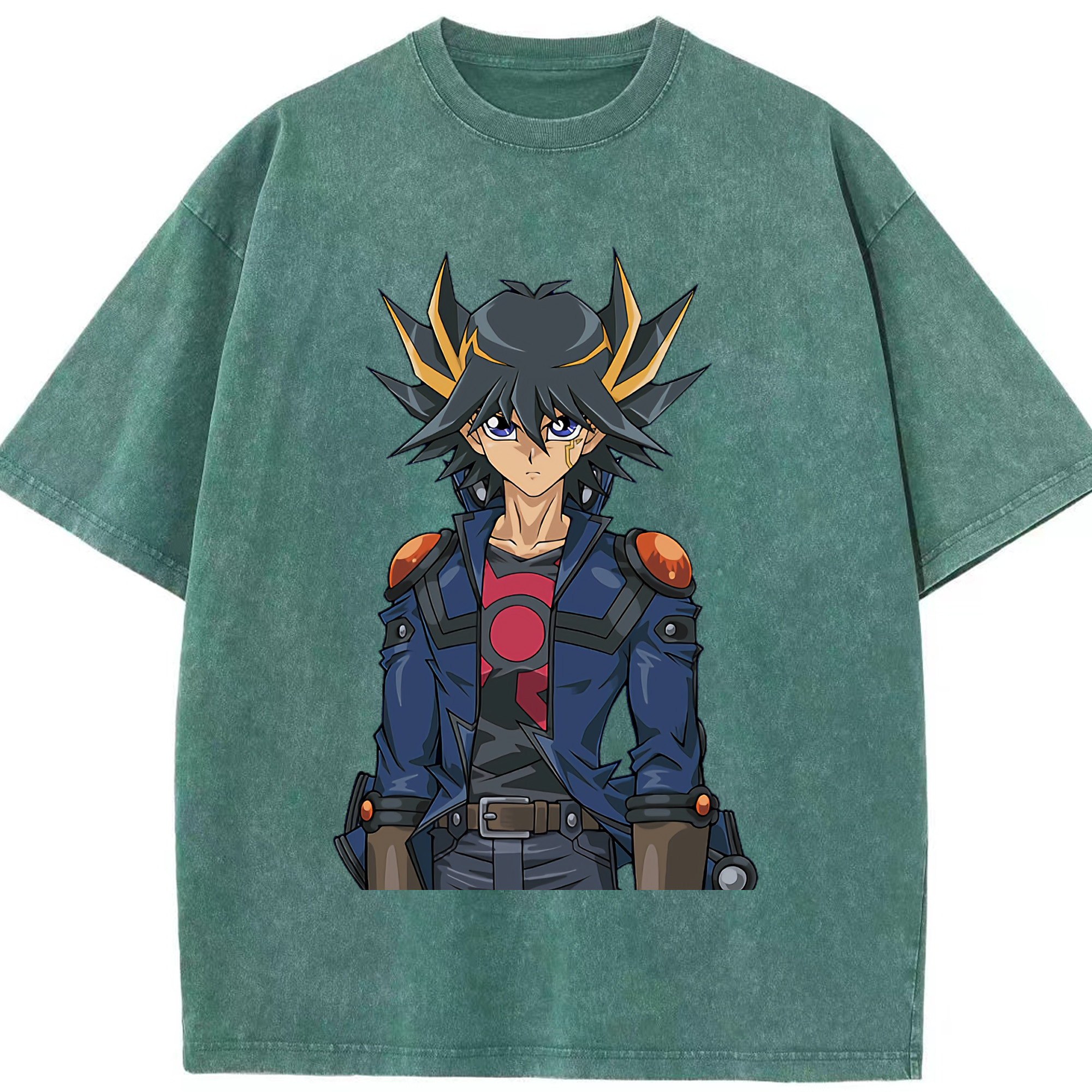 （画像用） 遊☆戯☆王 Yu-Gi-Oh! 綿100% ヴィンテージ風 半袖Tシャツ（フロントプリント）